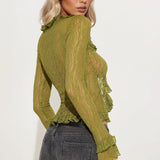 Top Con Abertura En Medio Sincerely That Girl - Verde Oliva