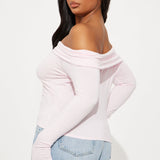 Camisa Top Royal Off Shoulder Lace Up - Rosa