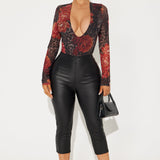 Pantiblusa Moody Mesh Long Sleeve - Leopardo
