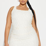 Vestido Mini Con Textura Courtney - Marfil