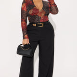 Pantiblusa Moody Mesh Long Sleeve - Leopardo