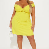 Vestido Mini Sin Tirantes Eden - Amarillo