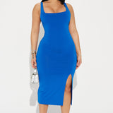 Vestido Midi Kiss Me Sleeveless - Azul