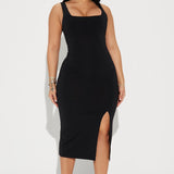 Vestido Midi Kiss Me Sleeveless - Negro