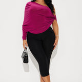 Camisa Top Make An Effort One Shoulder - Magenta