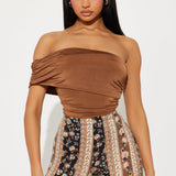 Pantiblusa Reese Off Shoulder Ruched - Chocolate