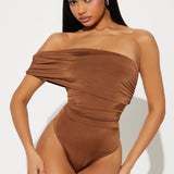Pantiblusa Reese Off Shoulder Ruched - Chocolate