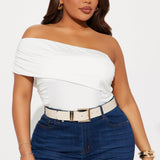 Pantiblusa Reese Off Shoulder Ruched - Marfil