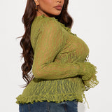 Top Con Abertura En Medio Sincerely That Girl - Verde Oliva