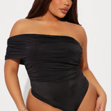 Pantiblusa Reese Off Shoulder Ruched - Negro