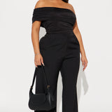 Pantiblusa Reese Off Shoulder Ruched - Negro