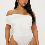 Pantiblusa Reese Off Shoulder Ruched - Marfil