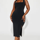 Vestido Midi Kiss Me Sleeveless - Negro