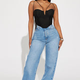 Camisa Top Sara Corset - Negro
