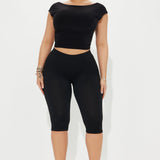 Mallas Just A Sip Capri - Negro