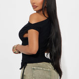Camisa Top Vera One Shoulder - Negro