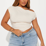 Camisa Top Vera One Shoulder - Beige
