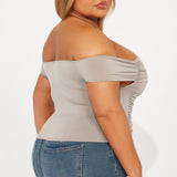 Camisa Top Everybody's' Watching Her Off Shoulder - Piedra