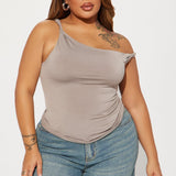 Camisa Top On Replay Twist Shoulder - Piedra