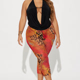 Mallas That's Hot Mesh Capri - Rojo/Combinado