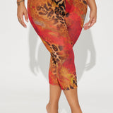 Mallas That's Hot Mesh Capri - Rojo/Combinado