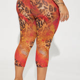 Mallas That's Hot Mesh Capri - Rojo/Combinado