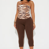 Mallas All My Potentials Capri - Chocolate