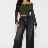 Suéter Madisyn Off Shoulder - Oliva