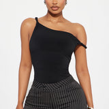 Camisa Top On Replay Twist Shoulder - Negro