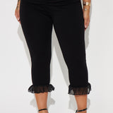 Mallas Charlotte Ruffle Capri - Negro