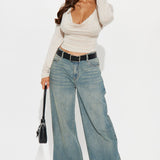 Camisa Top Raylene Cowl Neck - Beige