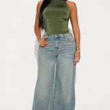 Camisa Top Eliana High Neck - Oliva