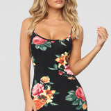Vestido Midi Body Moves - Black Floral