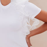 Camiseta Marielos Ruffle - Blanco