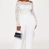 Pantiblusa Katie Lace Off Shoulder - Crema