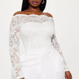 Pantiblusa Katie Lace Off Shoulder - Crema