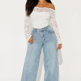 Pantiblusa Katie Lace Off Shoulder - Crema