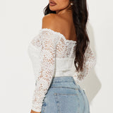 Pantiblusa Katie Lace Off Shoulder - Crema