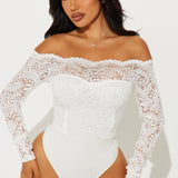 Pantiblusa Katie Lace Off Shoulder - Crema
