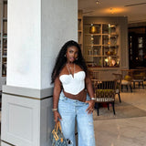 Camisa Top Sara Corset - Blanco