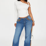 Top De Manga Larga Kendra One Shoulder - Marfil