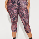 Mallas Wild Thoughts Capri - Vino Tinto/Combo