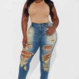 Pantalón De Mezclilla Wanna Know Tinted Stretch Skinny - Deslavado Medio