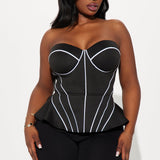 Camisa Top Zamiri Peplum - Negro