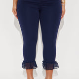 Mallas Charlotte Ruffle Capri - Azul Marino