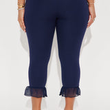 Mallas Charlotte Ruffle Capri - Azul Marino