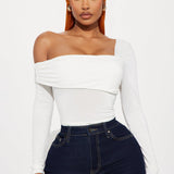 Camisa Top Kinsley Off Shoulder - Blanco