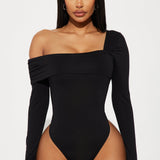 Pantiblusa Gia One Shoulder - Negro