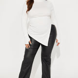 Camisa Top Harmony Ribbed - Marfil