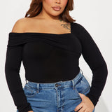 Pantiblusa Gia One Shoulder - Negro